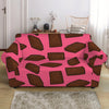 Pieces of Chocolate Pattern Print Loveseat Slipcover