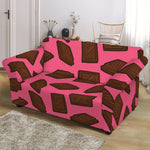 Pieces of Chocolate Pattern Print Loveseat Slipcover