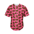 Pieces of Chocolate Pattern Print Men's Baseball Jersey