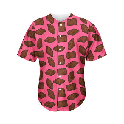 Pieces of Chocolate Pattern Print Men's Baseball Jersey