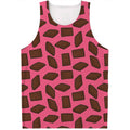 Pieces of Chocolate Pattern Print Men's Tank Top