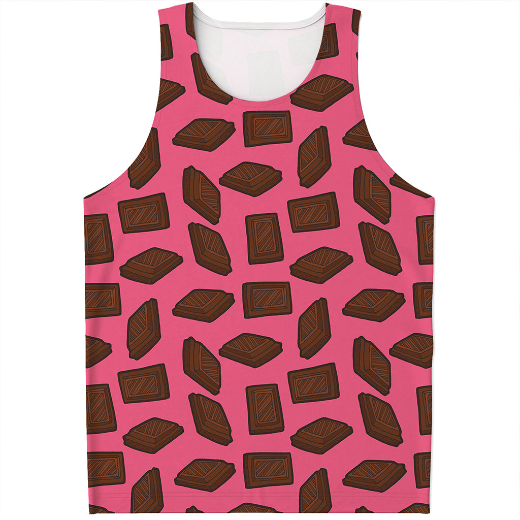 Pieces of Chocolate Pattern Print Men's Tank Top