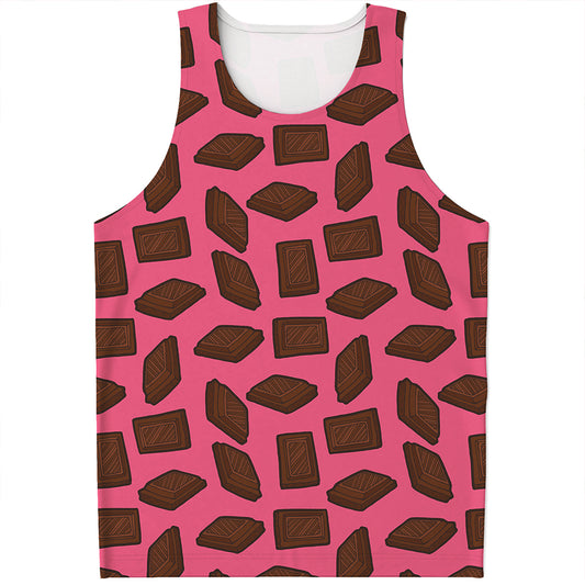 Pieces of Chocolate Pattern Print Men's Tank Top