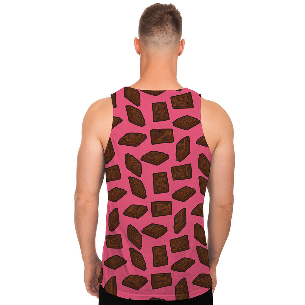 Pieces of Chocolate Pattern Print Men's Tank Top