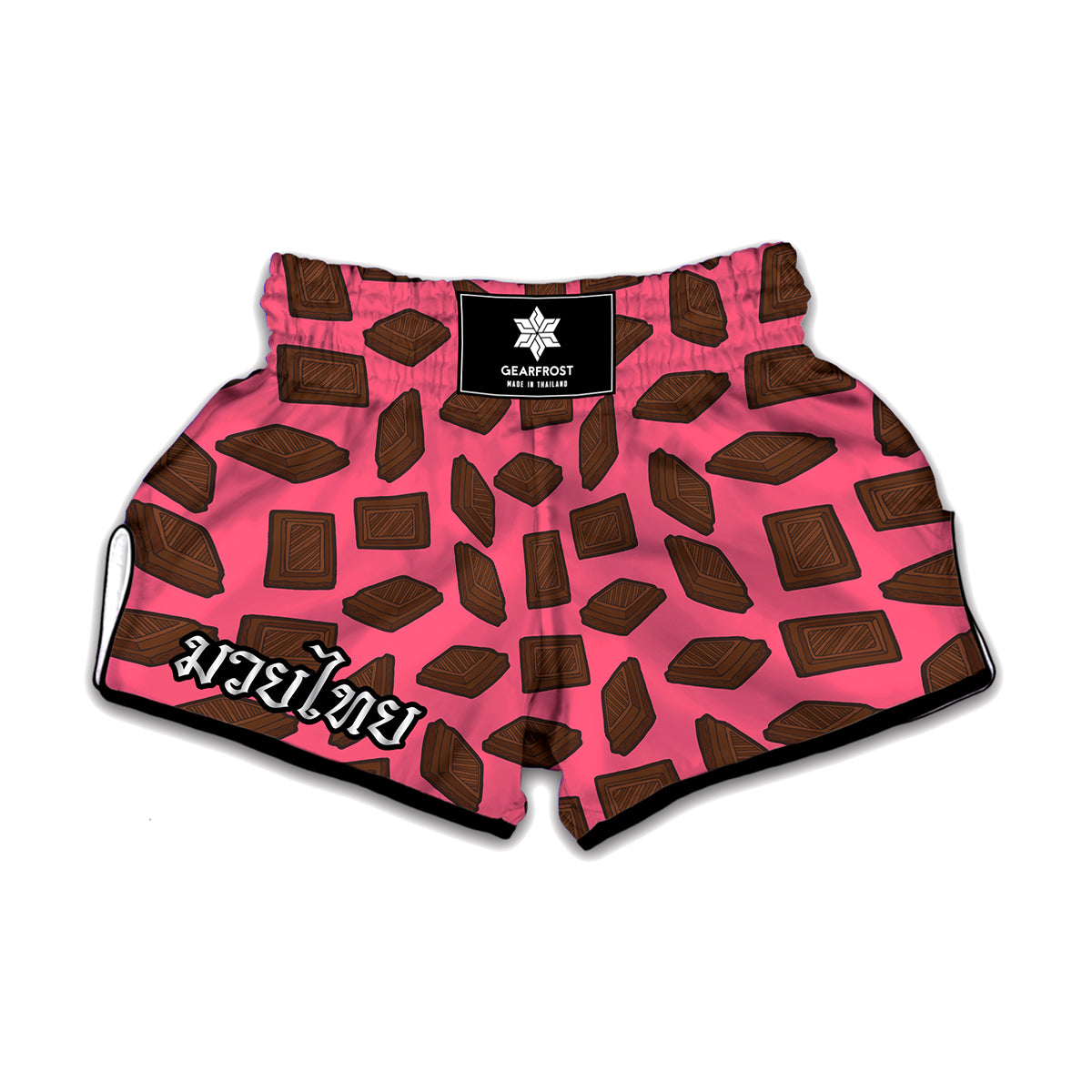 Pieces of Chocolate Pattern Print Muay Thai Boxing Shorts