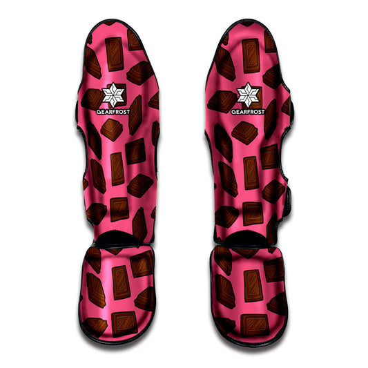 Pieces of Chocolate Pattern Print Muay Thai Shin Guard