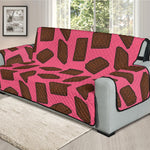 Pieces of Chocolate Pattern Print Oversized Sofa Protector