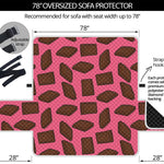 Pieces of Chocolate Pattern Print Oversized Sofa Protector