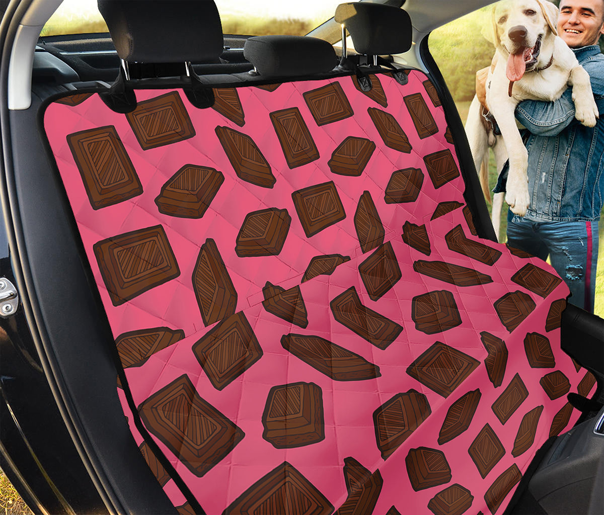 Pieces of Chocolate Pattern Print Pet Car Back Seat Cover