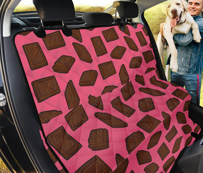 Pieces of Chocolate Pattern Print Pet Car Back Seat Cover
