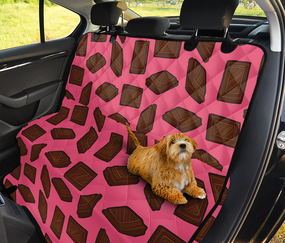 Pieces of Chocolate Pattern Print Pet Car Back Seat Cover