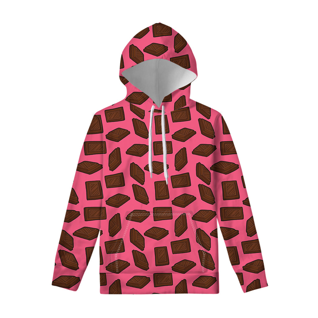 Pieces of Chocolate Pattern Print Pullover Hoodie