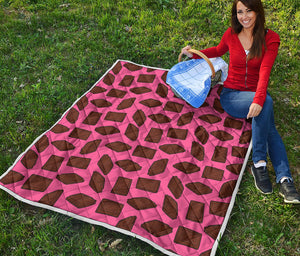 Pieces of Chocolate Pattern Print Quilt