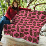 Pieces of Chocolate Pattern Print Quilt