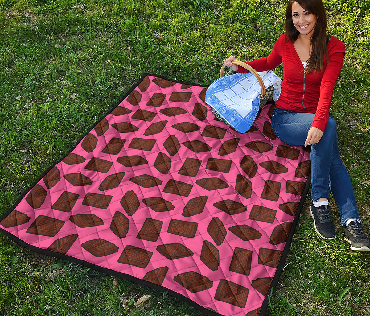 Pieces of Chocolate Pattern Print Quilt