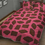 Pieces of Chocolate Pattern Print Quilt Bed Set