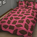 Pieces of Chocolate Pattern Print Quilt Bed Set