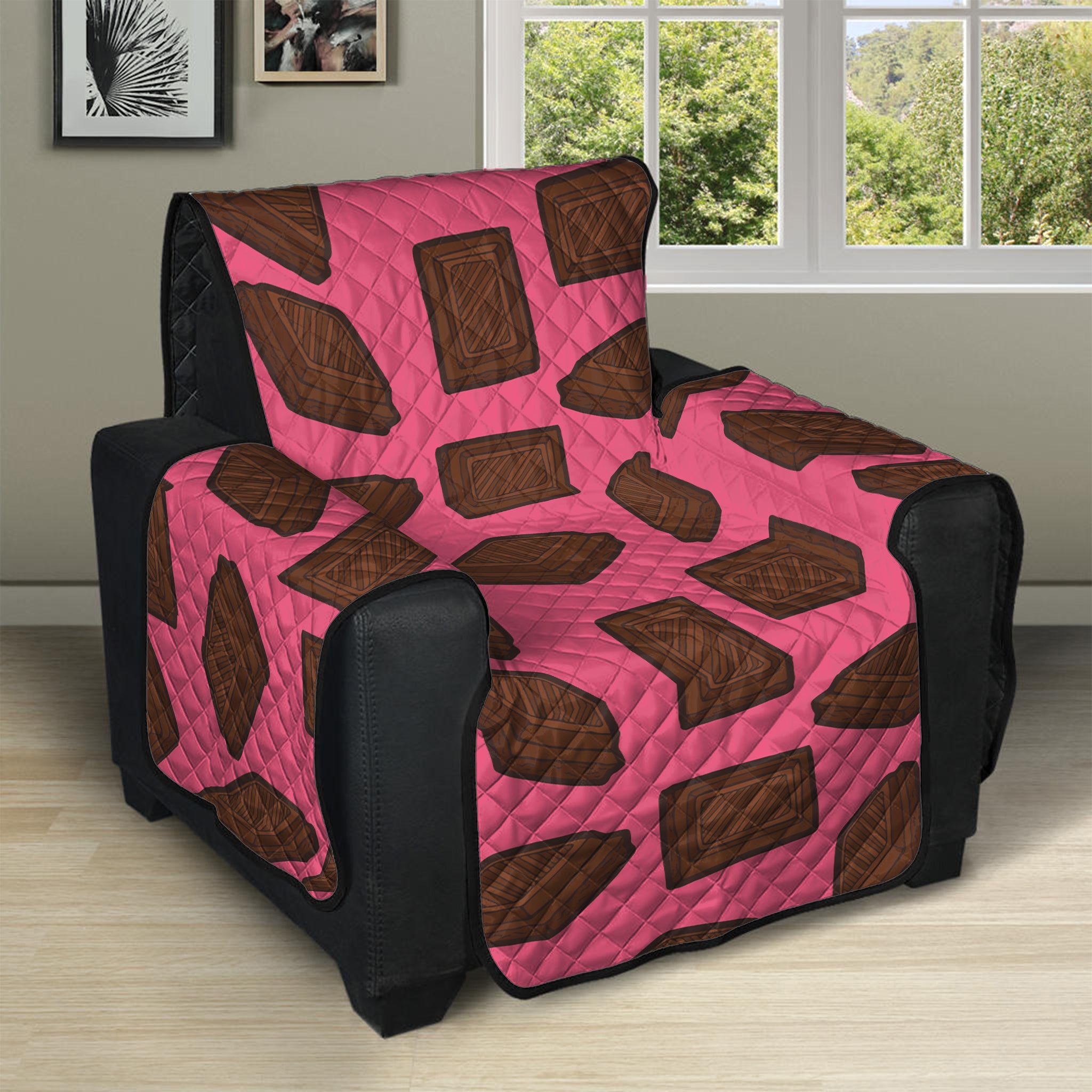 Pieces of Chocolate Pattern Print Recliner Protector