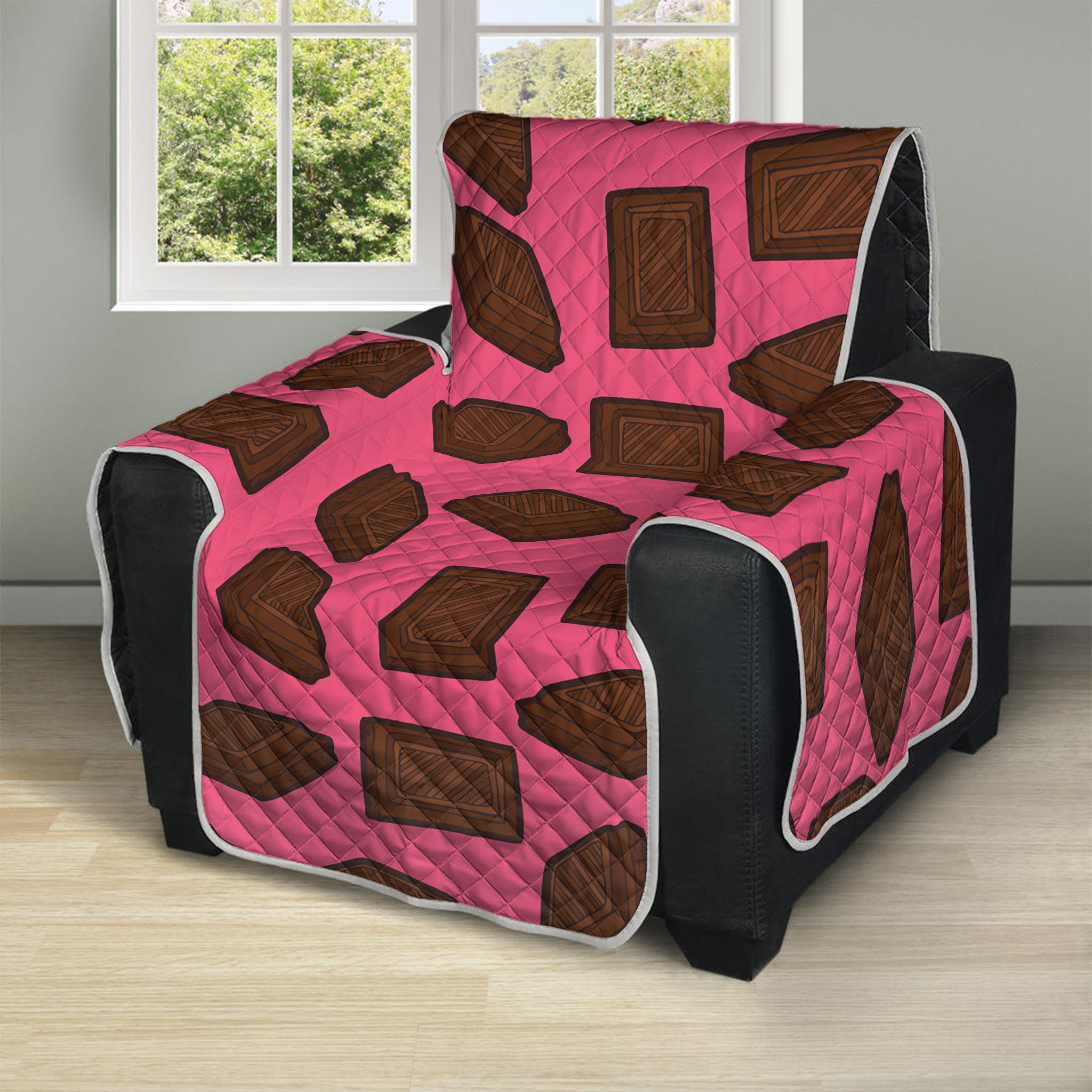 Pieces of Chocolate Pattern Print Recliner Protector