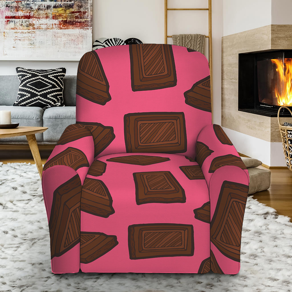 Pieces of Chocolate Pattern Print Recliner Slipcover