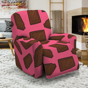 Pieces of Chocolate Pattern Print Recliner Slipcover