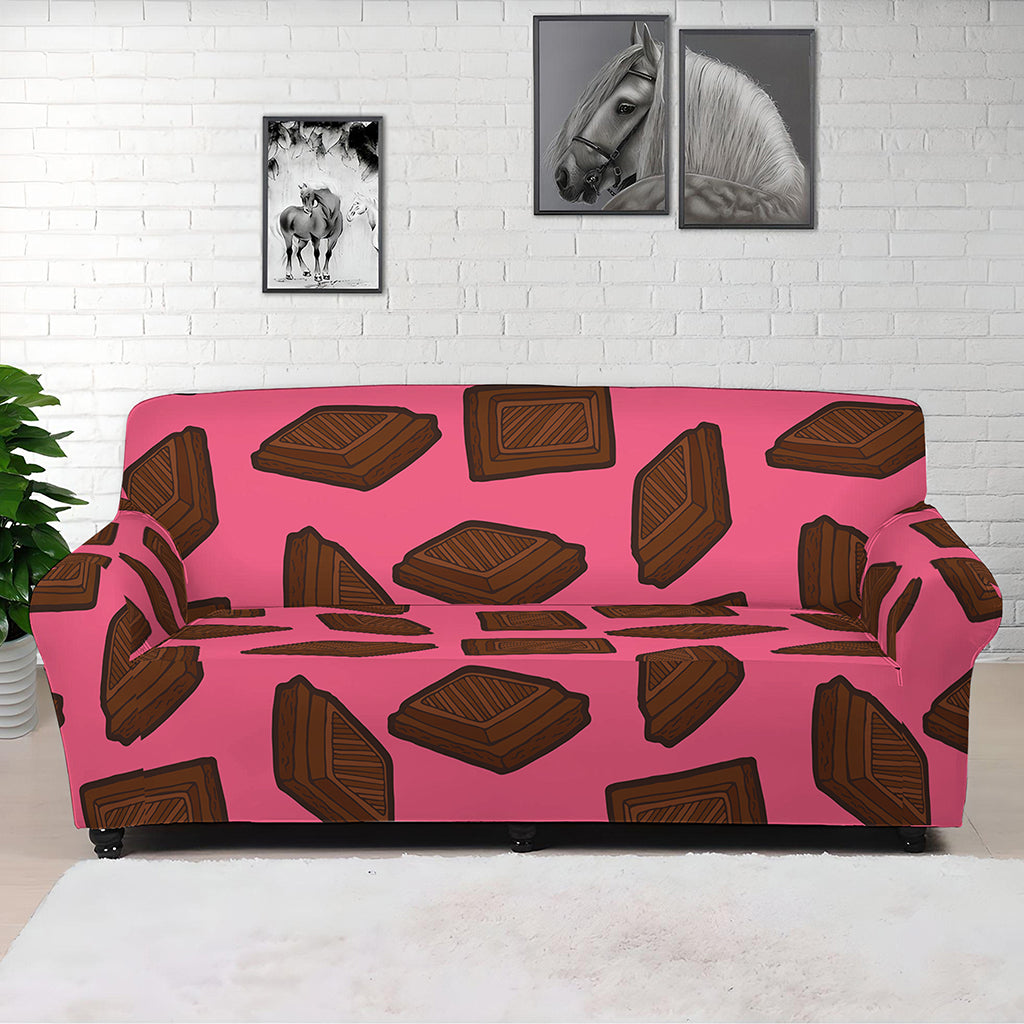 Pieces of Chocolate Pattern Print Sofa Cover