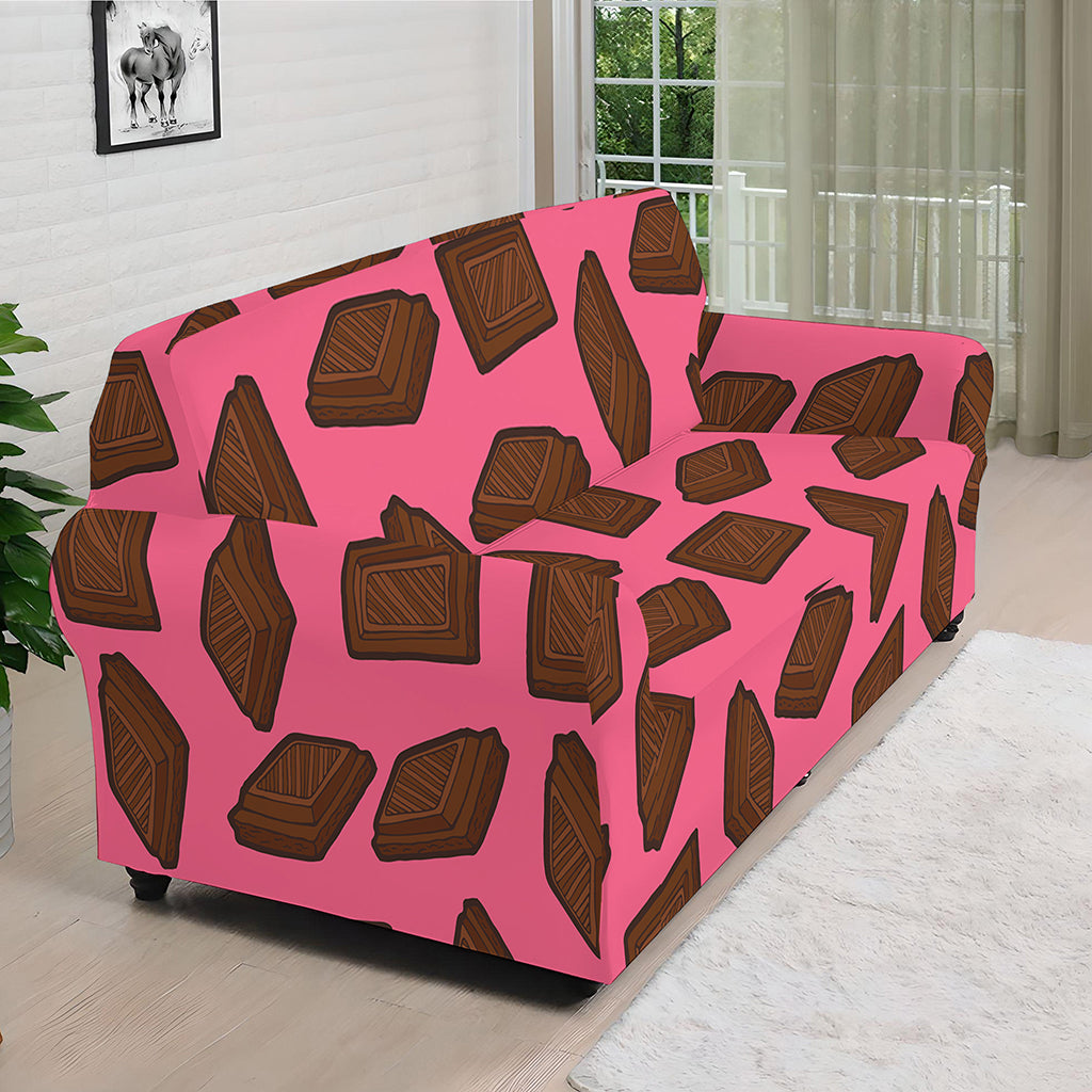 Pieces of Chocolate Pattern Print Sofa Cover