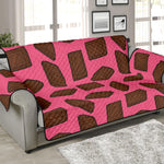 Pieces of Chocolate Pattern Print Sofa Protector