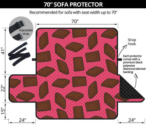 Pieces of Chocolate Pattern Print Sofa Protector