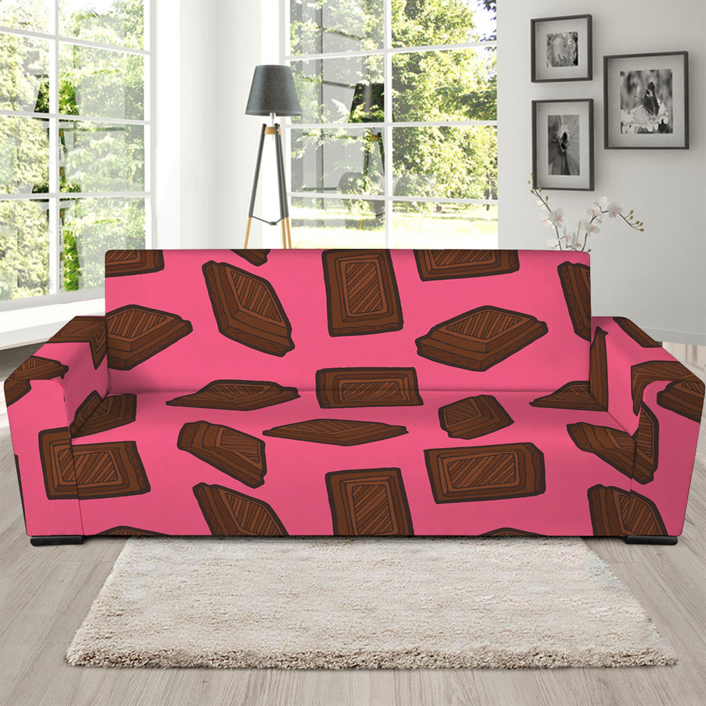 Pieces of Chocolate Pattern Print Sofa Slipcover