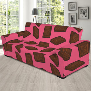 Pieces of Chocolate Pattern Print Sofa Slipcover