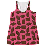 Pieces of Chocolate Pattern Print Women's Racerback Tank Top