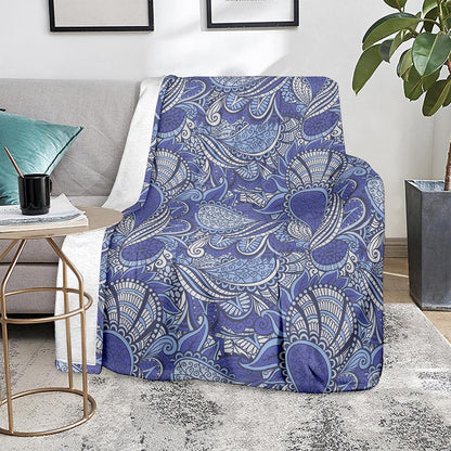 Pigeon Floral Bohemian Pattern Print Blanket