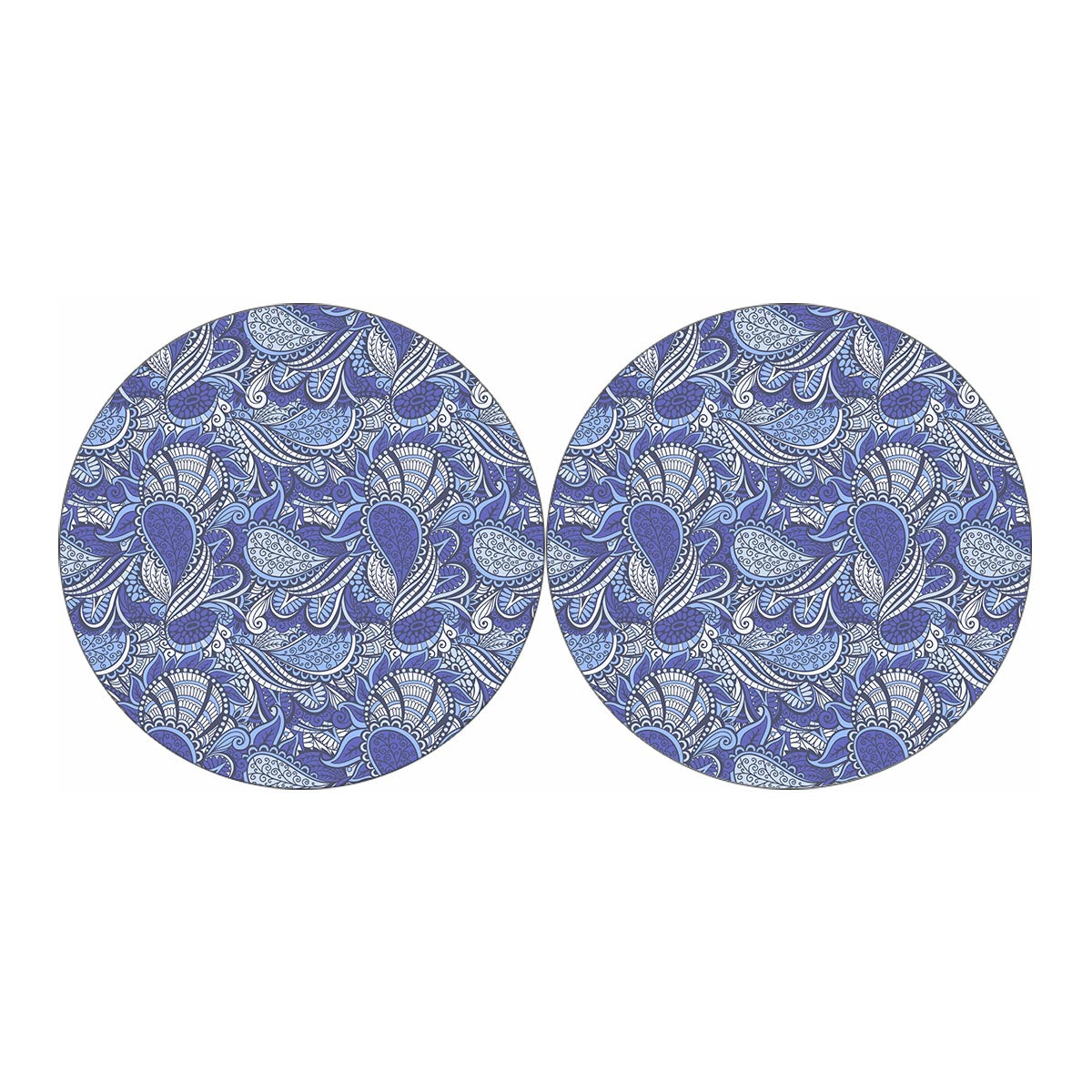 Pigeon Floral Bohemian Pattern Print Car Coasters