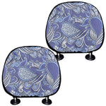 Pigeon Floral Bohemian Pattern Print Car Headrest Covers