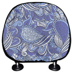 Pigeon Floral Bohemian Pattern Print Car Headrest Covers