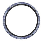 Pigeon Floral Bohemian Pattern Print Car Steering Wheel Cover