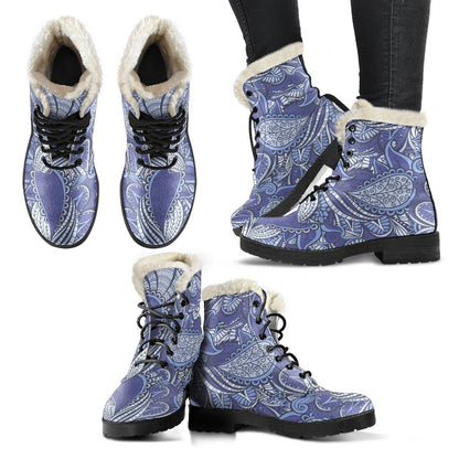 Pigeon Floral Bohemian Pattern Print Comfy Boots GearFrost