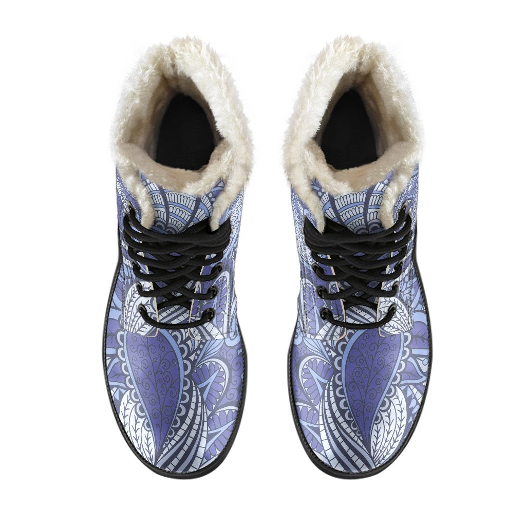 Pigeon Floral Bohemian Pattern Print Comfy Boots GearFrost