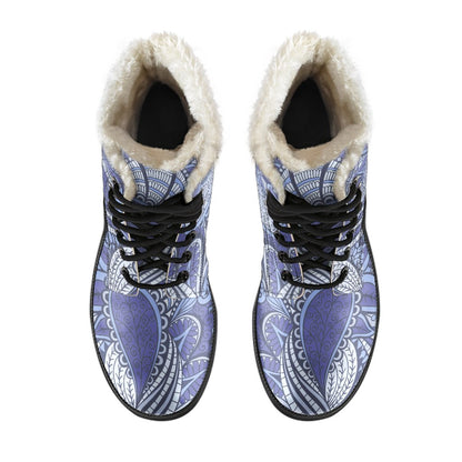 Pigeon Floral Bohemian Pattern Print Comfy Boots GearFrost
