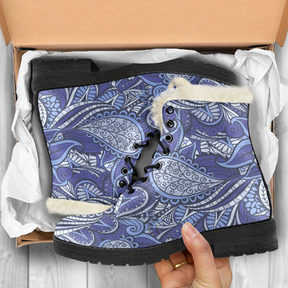Pigeon Floral Bohemian Pattern Print Comfy Boots GearFrost