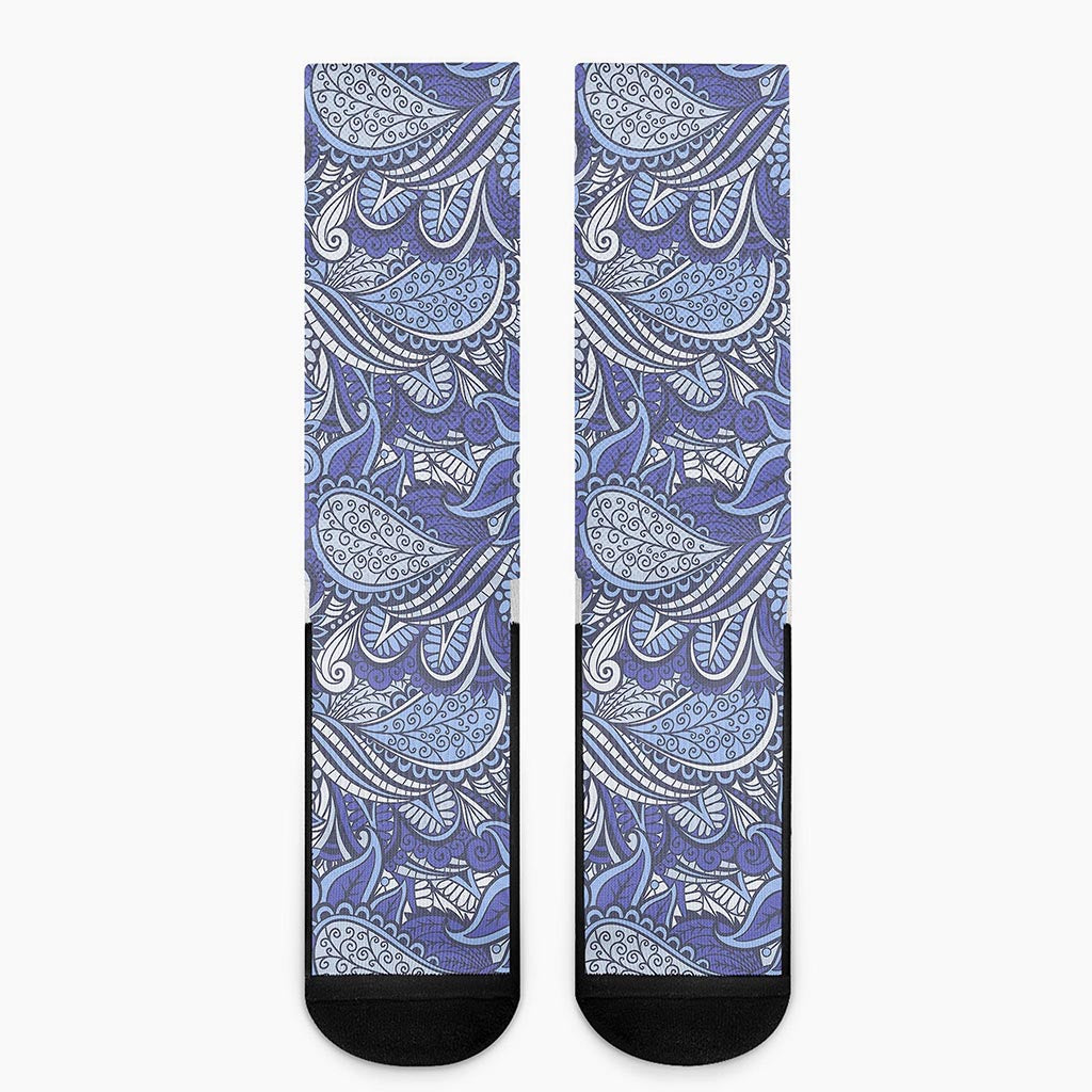 Pigeon Floral Bohemian Pattern Print Crew Socks