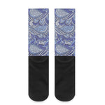 Pigeon Floral Bohemian Pattern Print Crew Socks