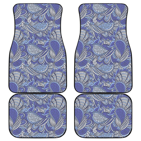 Pigeon Floral Bohemian Pattern Print Front and Back Car Floor Mats