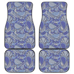 Pigeon Floral Bohemian Pattern Print Front and Back Car Floor Mats