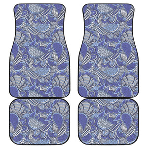 Pigeon Floral Bohemian Pattern Print Front and Back Car Floor Mats