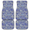 Pigeon Floral Bohemian Pattern Print Front and Back Car Floor Mats