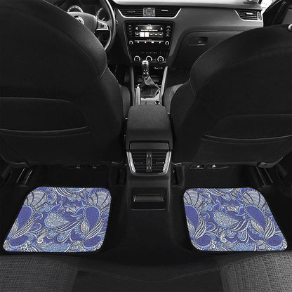 Pigeon Floral Bohemian Pattern Print Front and Back Car Floor Mats