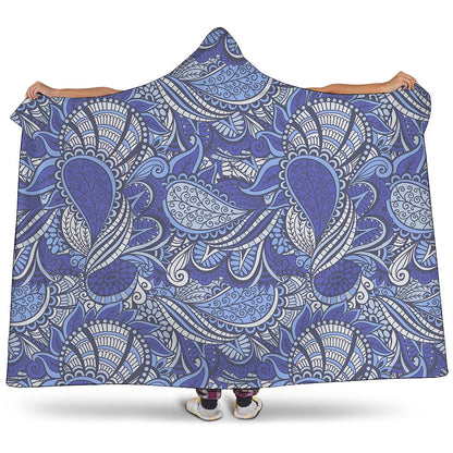 Pigeon Floral Bohemian Pattern Print Hooded Blanket