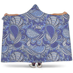 Pigeon Floral Bohemian Pattern Print Hooded Blanket